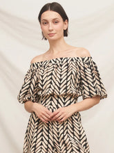 Load image into Gallery viewer, Off shoulder Romper - Black / Natural
