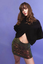 Load image into Gallery viewer, Crossed Turtleneck Sweater - Black
