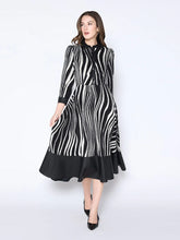 Load image into Gallery viewer, Zebra A line dress - BW
