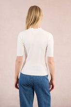 Load image into Gallery viewer, Ribbed Short sleeve Sweater - Offwhite
