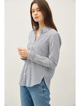 Load image into Gallery viewer, Striped Button up shirt - Denim
