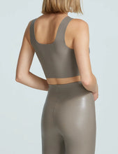 Load image into Gallery viewer, Faux Leather crop top - Ash
