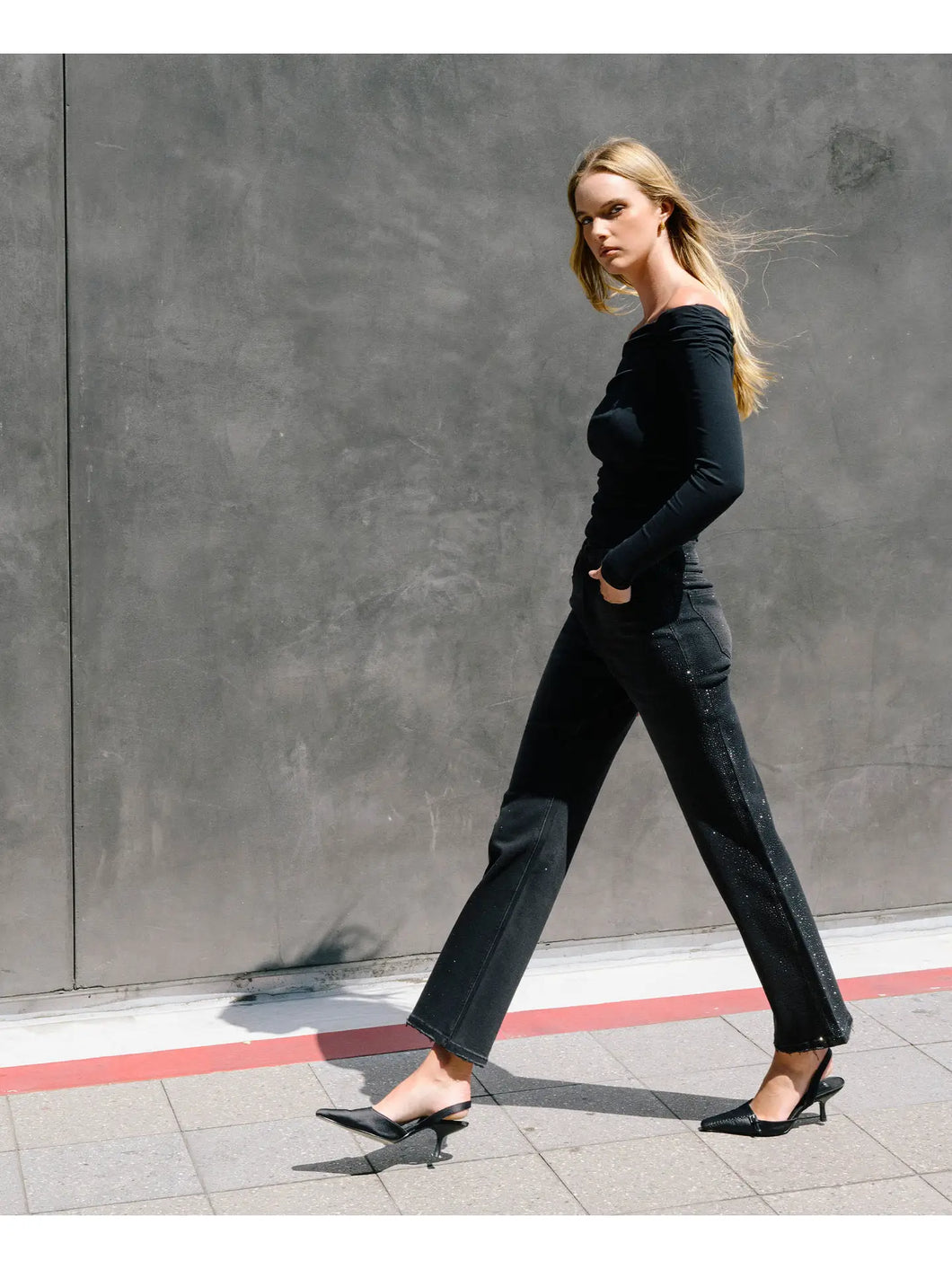 Hi Rise W Rhinestone - Open