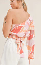Load image into Gallery viewer, sunset one slde top - pink multi
