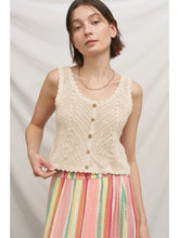Load image into Gallery viewer, Sleeveless Crochet Top - Tan
