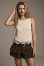 Load image into Gallery viewer, Beaded Scallop blouse - CreaM

