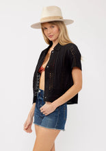 Load image into Gallery viewer, Eyelet lace top - Black
