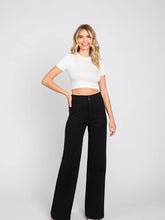 Load image into Gallery viewer, Ponte slim wideleg Slacks - Black
