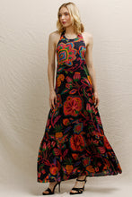 Load image into Gallery viewer, Floral Halter Maxi Dress - Black Multi
