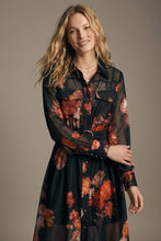 Load image into Gallery viewer, floral sheer dress - black
