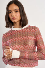 Load image into Gallery viewer, Long sleeve Top - Pink Chevron
