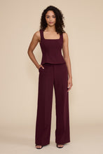 Load image into Gallery viewer, Peplum Top - Wine

