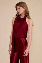 Load image into Gallery viewer, Halter scarf top - Merlot
