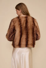 Load image into Gallery viewer, Faux fur jacket - brown
