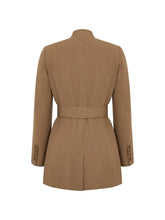 Load image into Gallery viewer, Belted drape jacket - Tan
