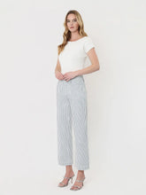 Load image into Gallery viewer, Patch pocket wide leg jeans - Stripe
