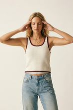 Load image into Gallery viewer, Crochet tank w trim - cream
