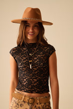 Load image into Gallery viewer, Lace T shirt - Black
