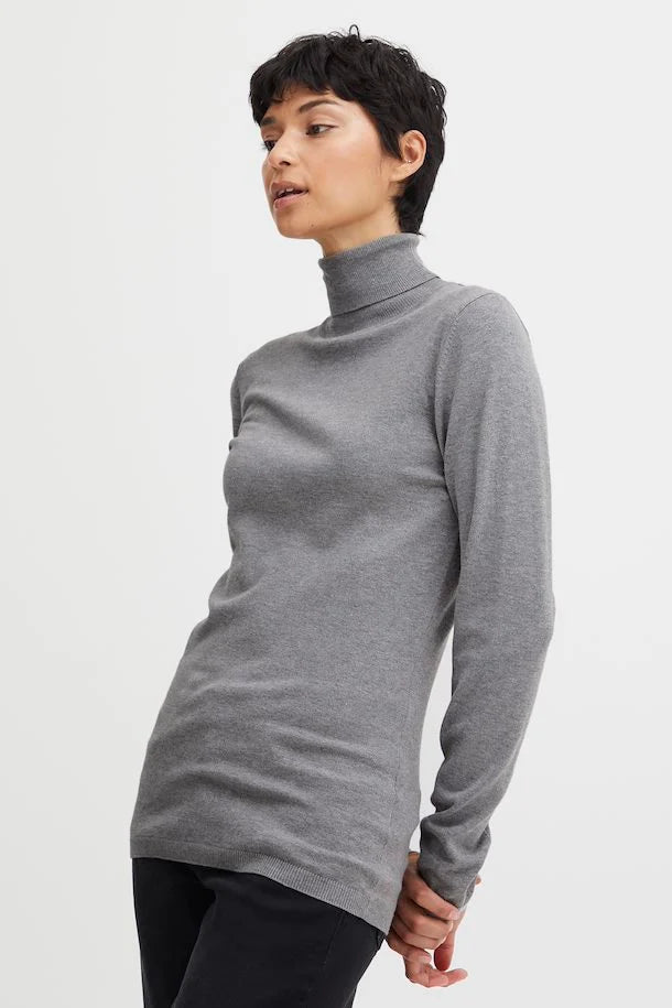 Knitted turtleneck - Grey