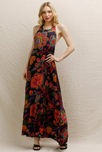 Load image into Gallery viewer, Floral Halter Maxi Dress - Black Multi
