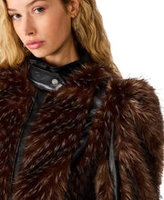 Load image into Gallery viewer, Pru Faux fux Jacket - Faded black
