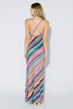 Load image into Gallery viewer, Striped cowl neck Maxi - Multi
