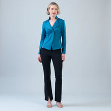 Load image into Gallery viewer, Liquid leather knit jkt - Teal Blue
