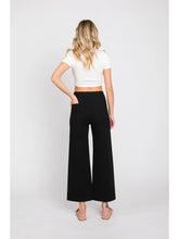 Load image into Gallery viewer, Ponte cropped front pocket slacks - Black
