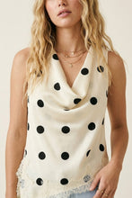 Load image into Gallery viewer, Polkadot Sleeveless Top - Cream

