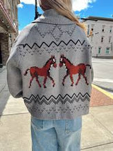 Load image into Gallery viewer, Horse Cardigan - Grey
