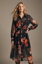 Load image into Gallery viewer, floral sheer dress - black

