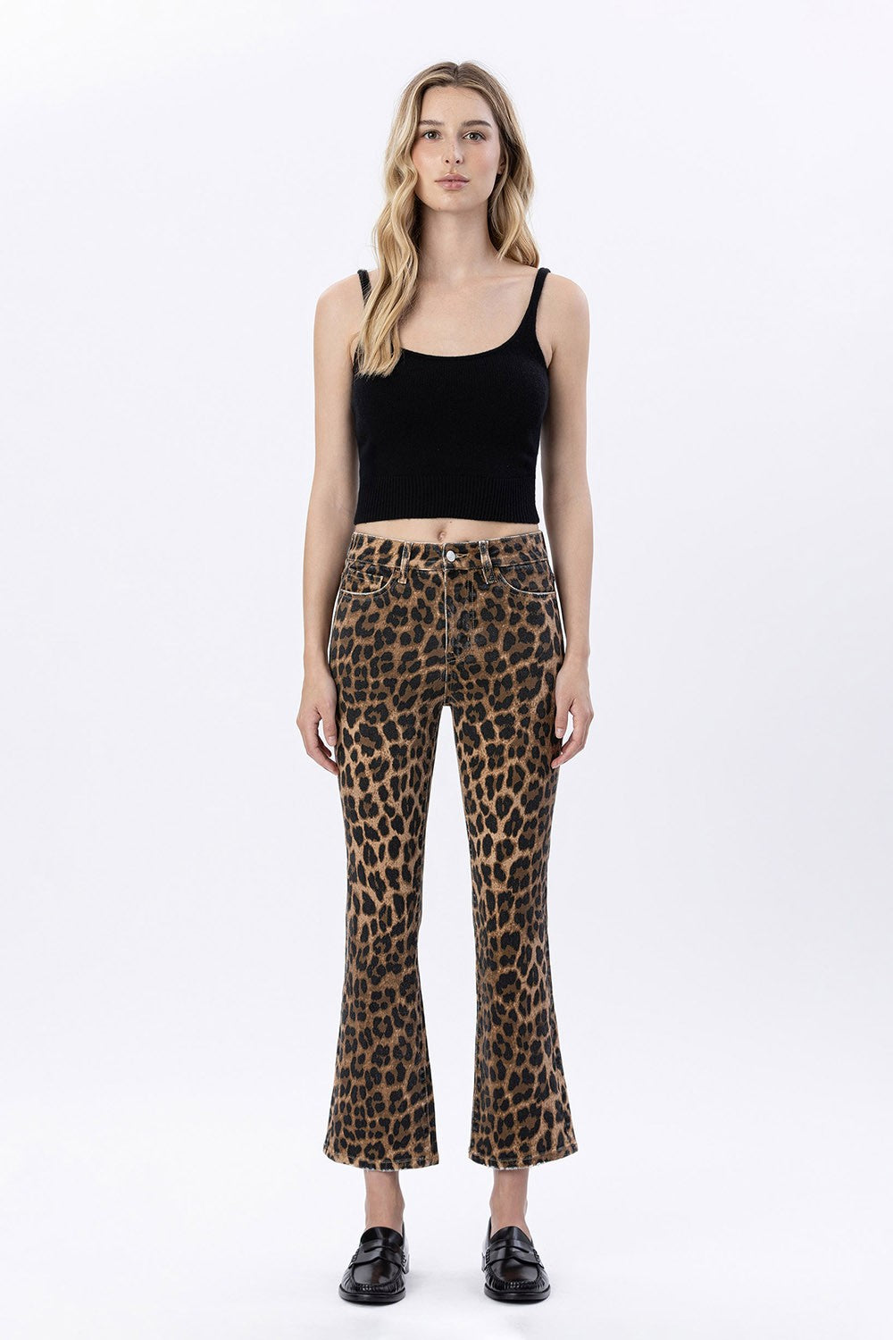 Hi Rise kick flare - Leopard