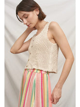 Load image into Gallery viewer, Sleeveless Crochet Top - Tan
