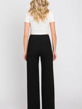 Load image into Gallery viewer, Ponte slim wideleg Slacks - Black
