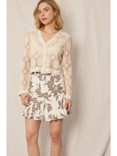 Load image into Gallery viewer, Flower Crochet Cardigan - Natural
