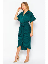 Load image into Gallery viewer, Ruched Buttondown Dress - Teal
