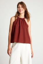 Load image into Gallery viewer, Linen Halter Top - Brown
