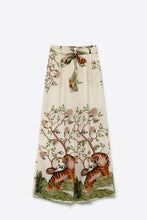 Load image into Gallery viewer, floral print wide leg pants - beige multi
