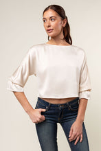 Load image into Gallery viewer, Cuff Sleeve Blouse - Beige
