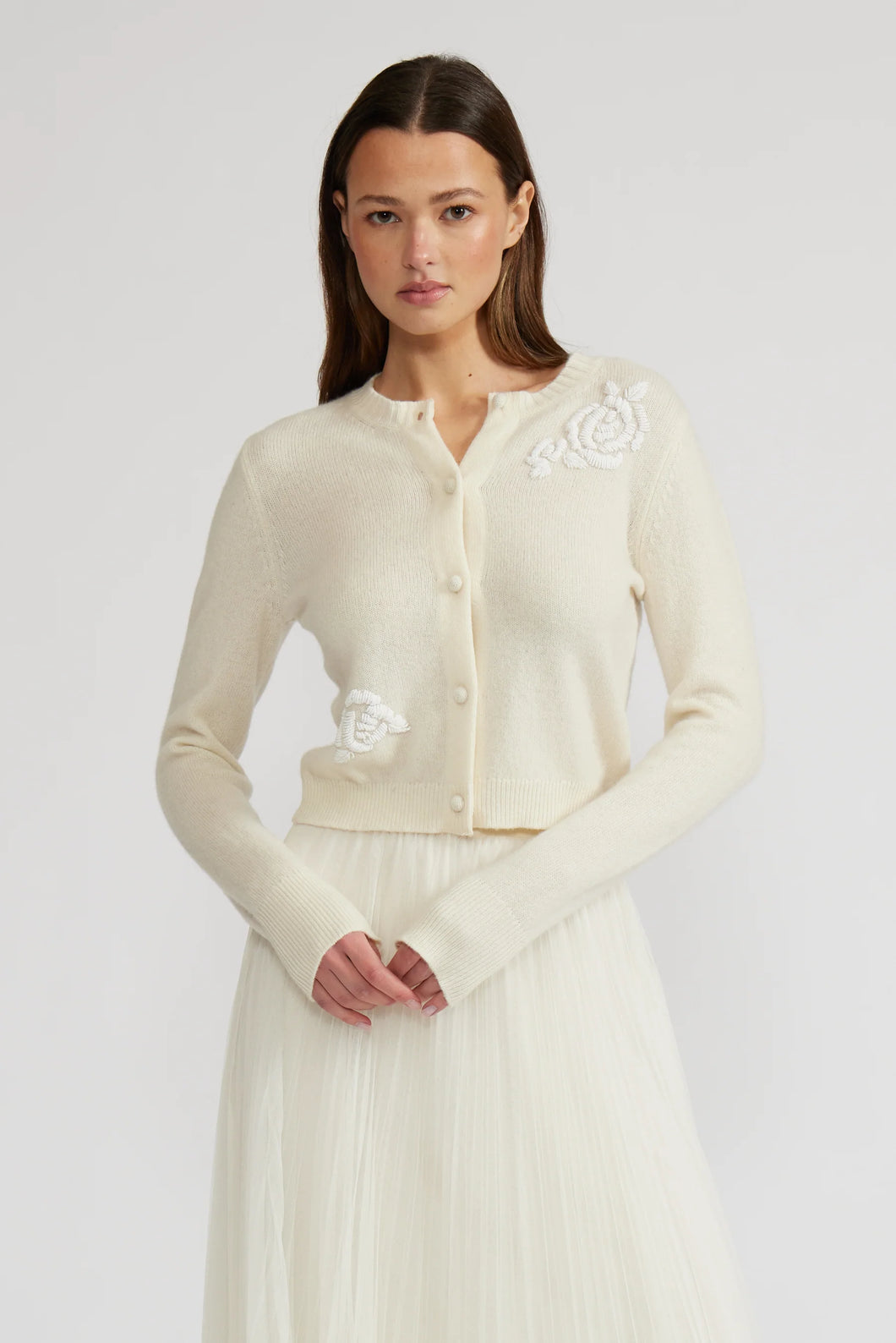 Beaded Cardigan - Ivory