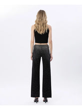 Load image into Gallery viewer, HI RISE SLIM WIDE RHINSTONES - BLACK
