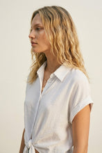 Load image into Gallery viewer, Tie Front Top - White
