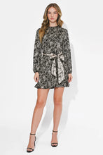 Load image into Gallery viewer, Pleated mini dress - Black/cream
