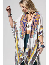 Load image into Gallery viewer, Sunburst Mandal Kimono - White Mandal
