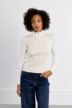 Load image into Gallery viewer, Zipper collar sweater - White
