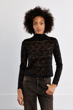 Load image into Gallery viewer, Embroidered mesh top - Black
