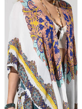 Load image into Gallery viewer, Sunburst Mandal Kimono - White Mandal
