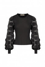 Load image into Gallery viewer, Mesh detail Top - Black
