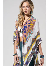 Load image into Gallery viewer, Sunburst Mandal Kimono - White Mandal
