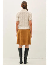 Load image into Gallery viewer, Faux suede A line skirt - camel
